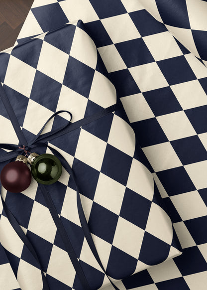 Blue Harlequin Wrapping Paper