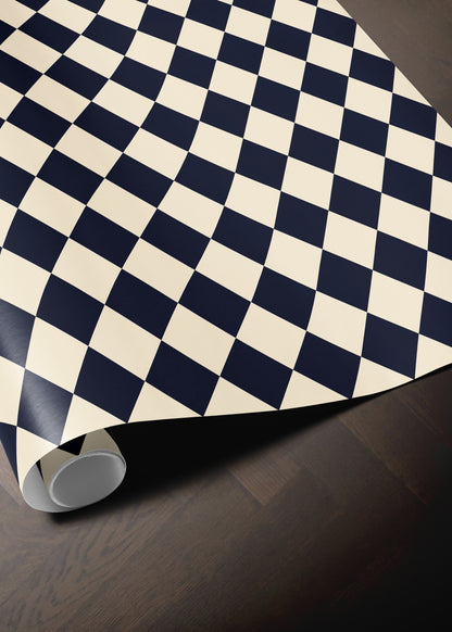 Blue Harlequin Wrapping Paper