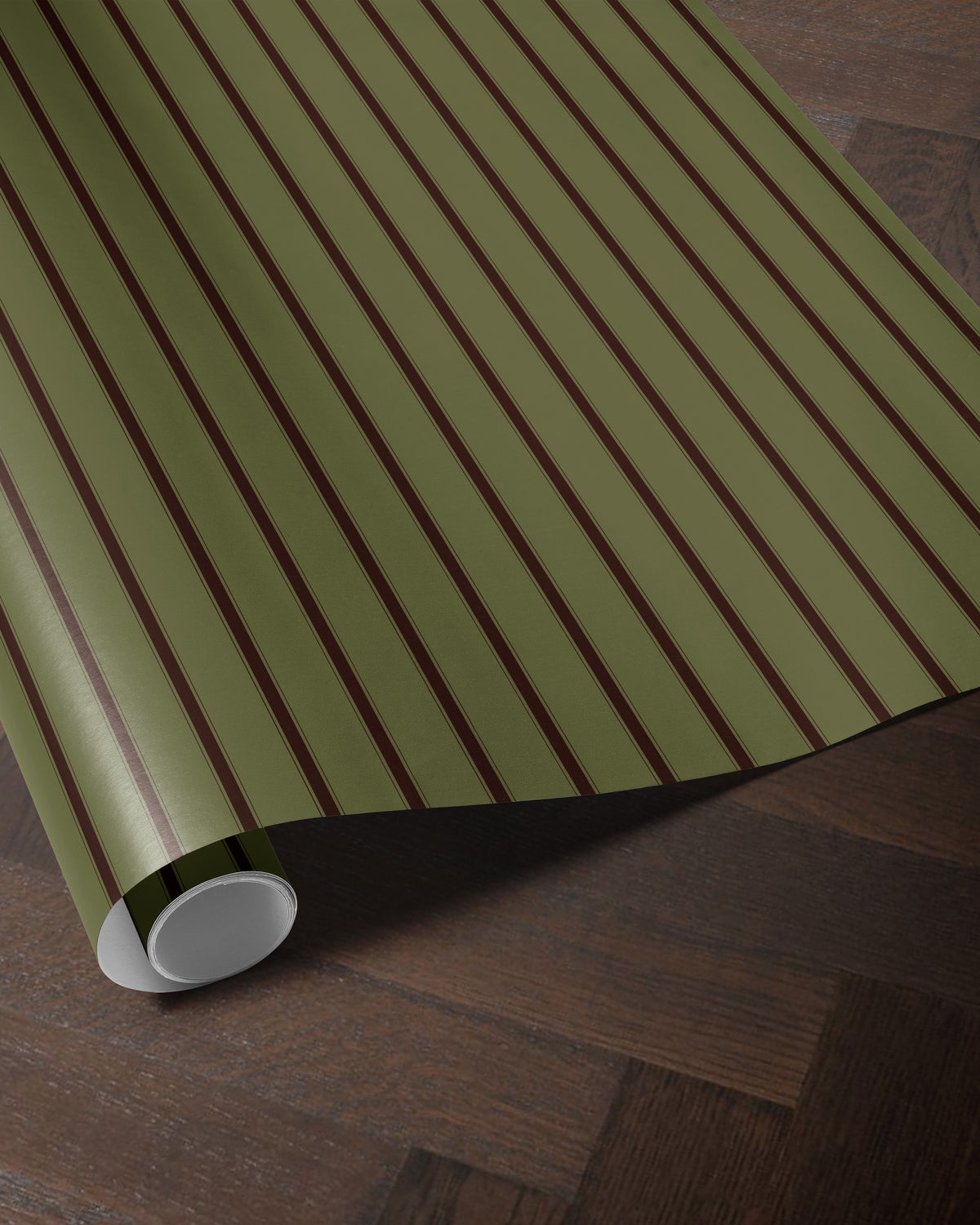 Striped Christmas Wrapping Paper. Green Holiday Gift Wrap Roll. Classic Striped Seasonal Gift Wrap. Vintage Gift Wrap.Vintage Gift Wrap
