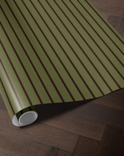 Striped Christmas Wrapping Paper. Green Holiday Gift Wrap Roll. Classic Striped Seasonal Gift Wrap. Vintage Gift Wrap.Vintage Gift Wrap
