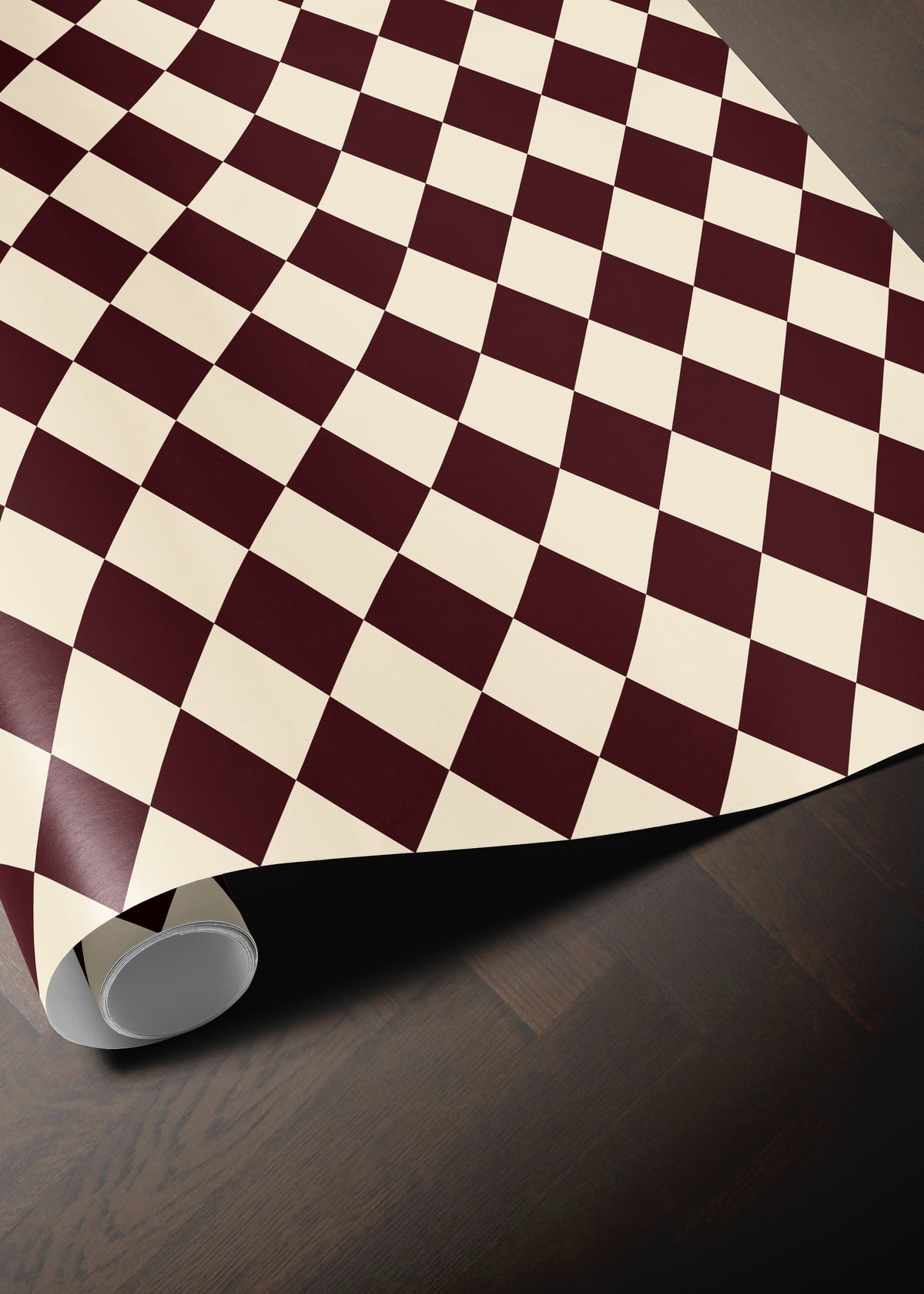 Burgundy Red Harlequin Wrapping Paper