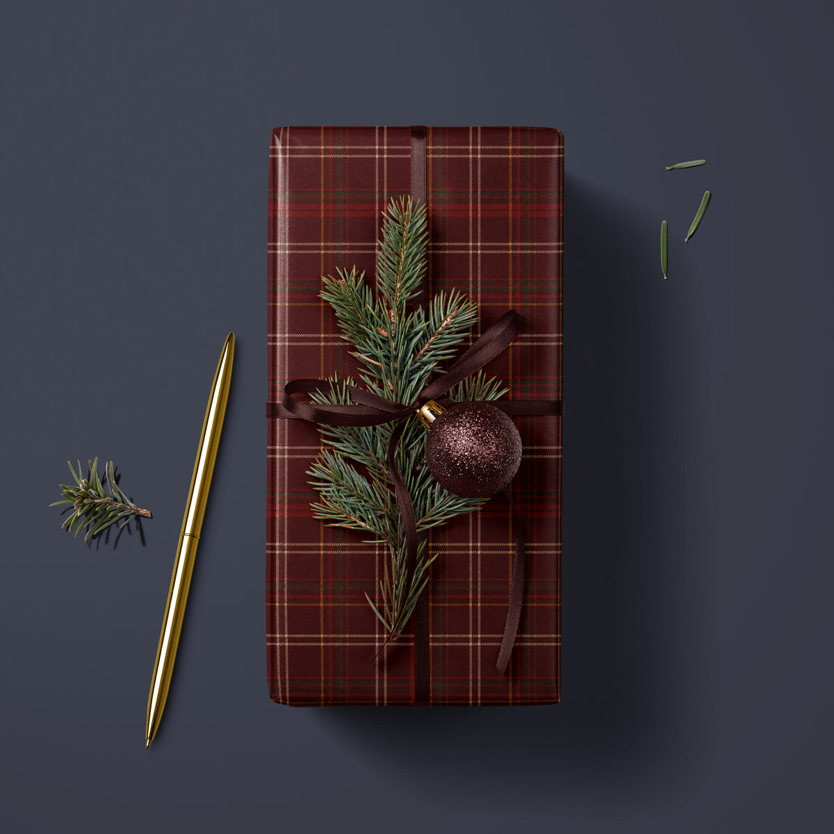 Traditional Christmas Plaid Wrapping Paper. Holiday Gift Wrap. Tartan Gift Wrap. Red Christmas Gift Wrap. Christmas Wrapping Paper Plaid
