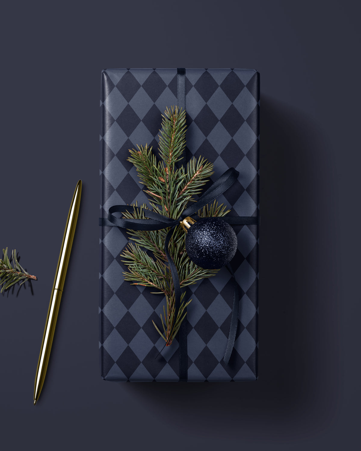 Blue Harlequin Wrapping Paper