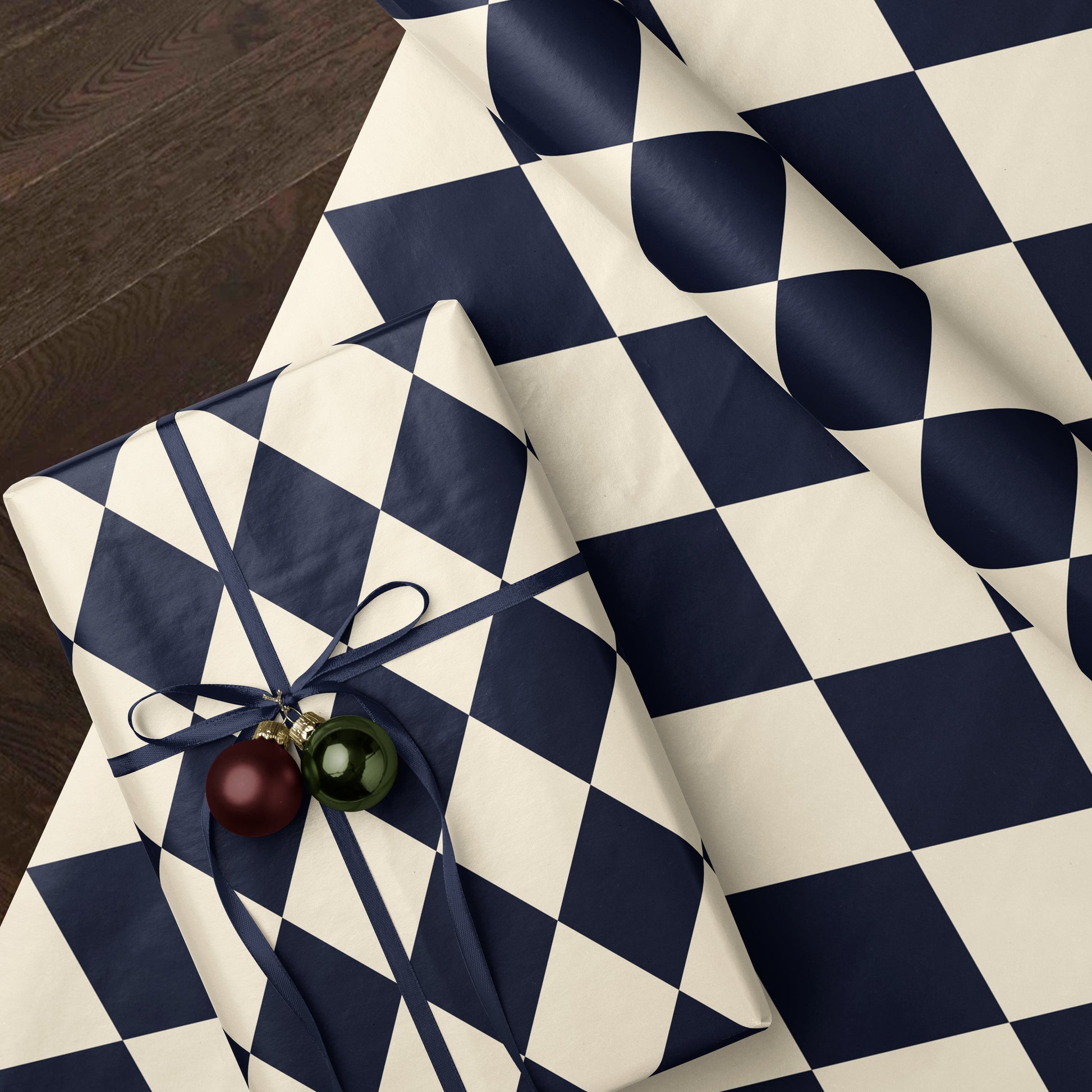 Blue Argyle Gift Wrap. Christmas Gift Wrap Roll. Plaid Wrapping Paper. Classic Christmas Paper. Elegant Christmas Gift Wrap. Blue Holiday Gift Wrap