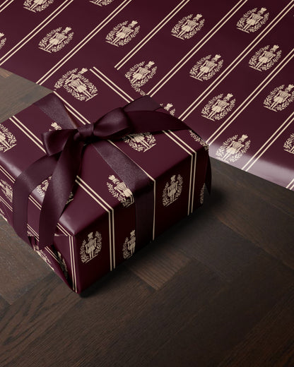 Nutcracker Christmas Wrapping Paper. Burgundy Christmas Gift Wrap. Vintage Elegant Holiday Gift Wrap. Seasonal Nutcracker Gift Wrap